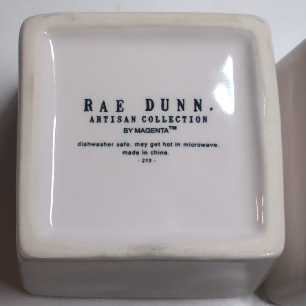 Green Ceramic Savor and Enjoy Bowls by Rae Dunn - Picture 3 of 12